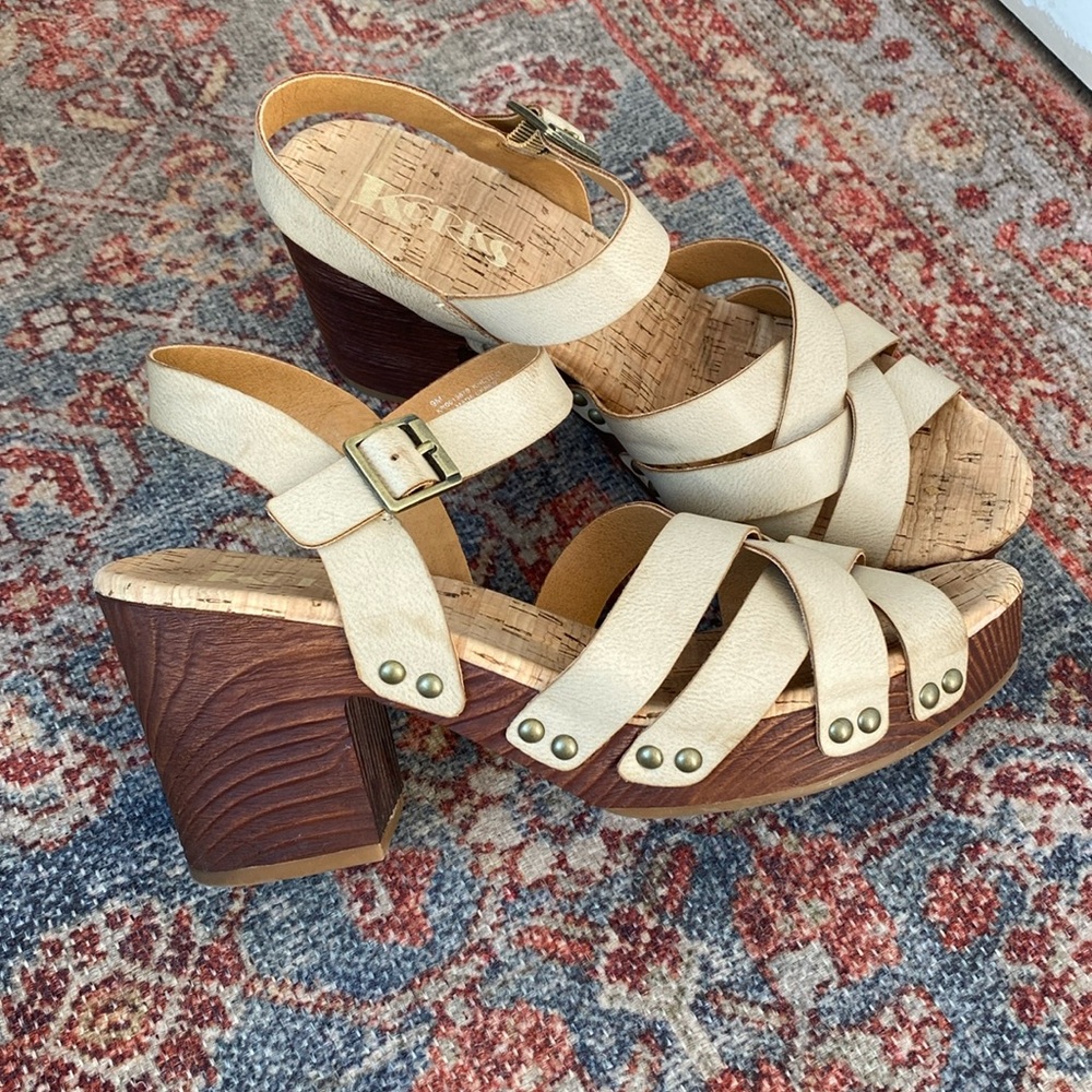 Korks Kork Ease 9 Naomi Strapply Studded Platform Clog Sandals